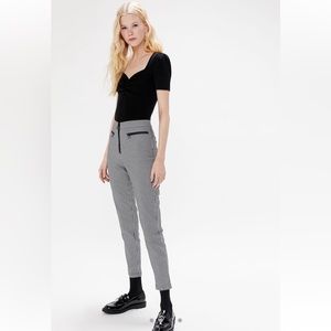 Urban Outfitters High Waisted Zip Front Pants in Gingham